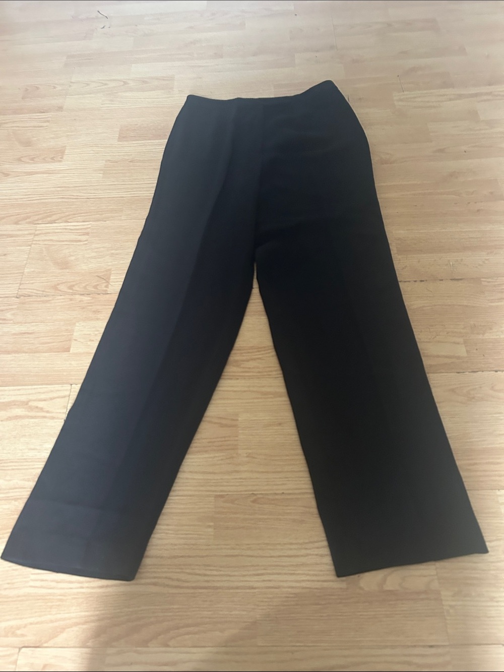Tahari Black Wide-Leg High-Rise Pants